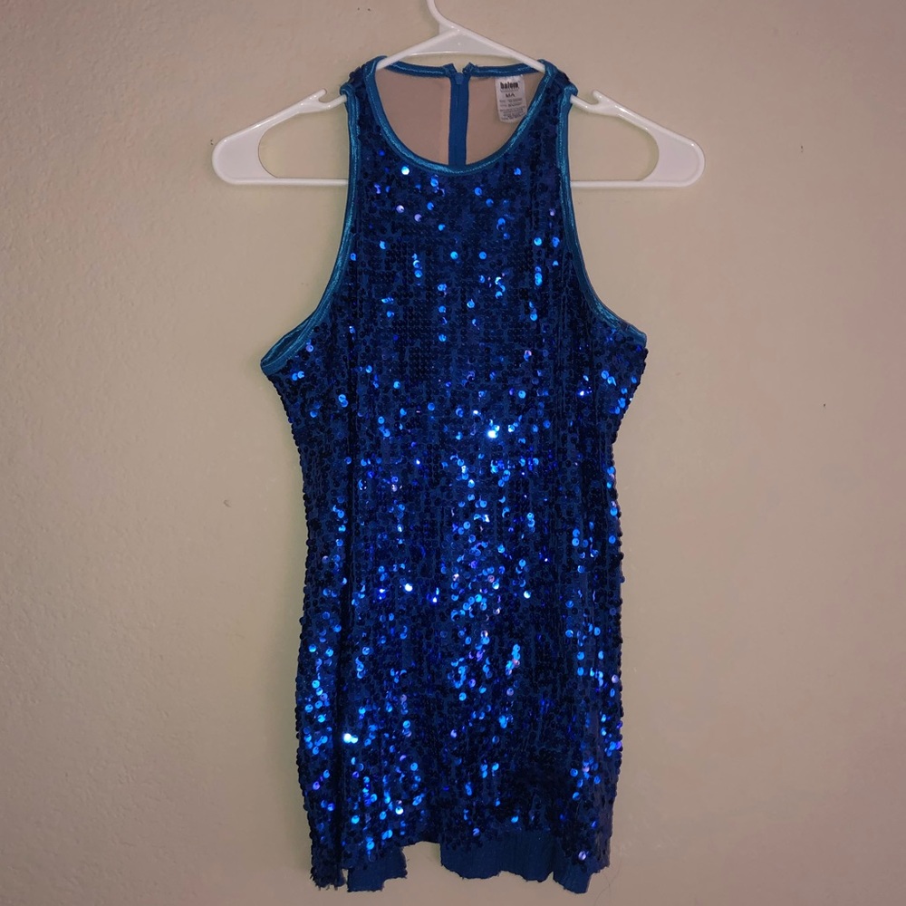 Blue Sequined Dance Top